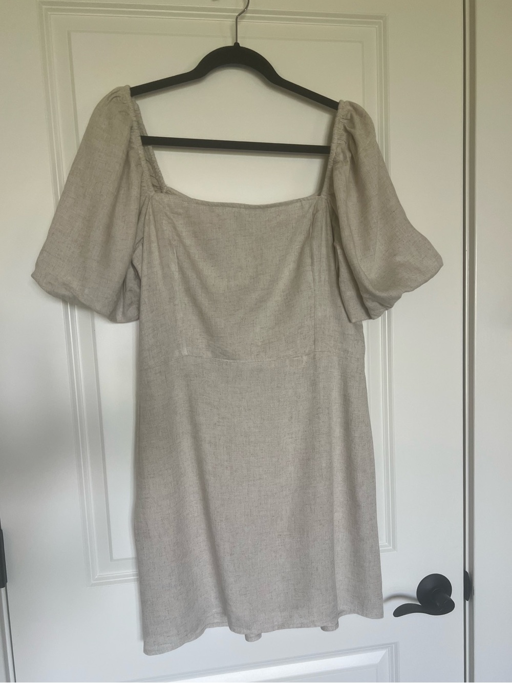 NWT A&F Puff Sleeve Fit and Flare Dress SZ L